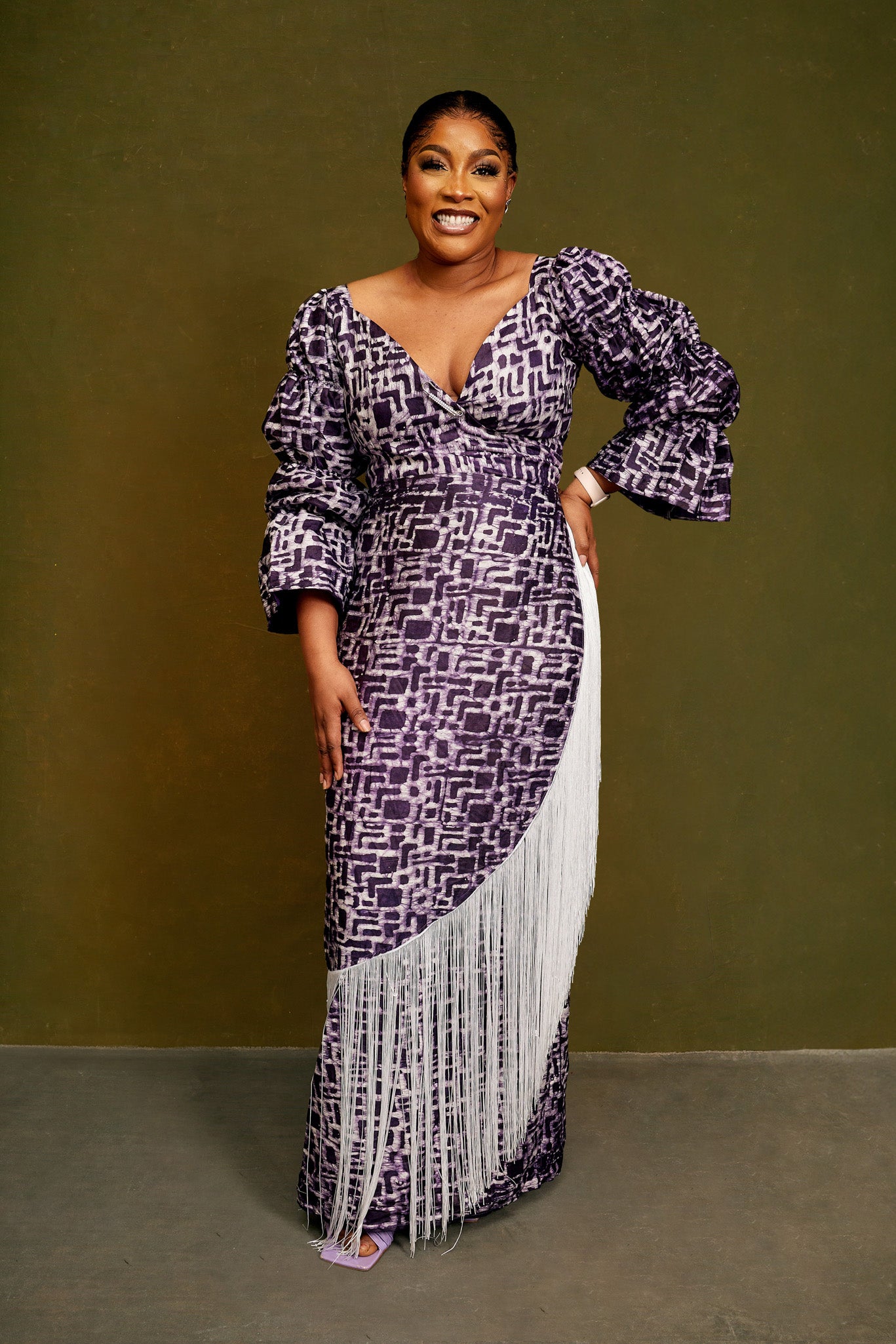 TANITOLUWA ADIRE WRAP DRESS