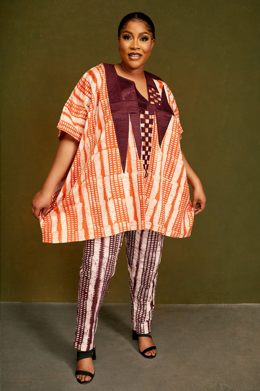 OKIKI AGBADA PANT SET