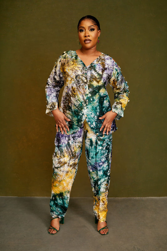 REMI ADIRE PANT SET