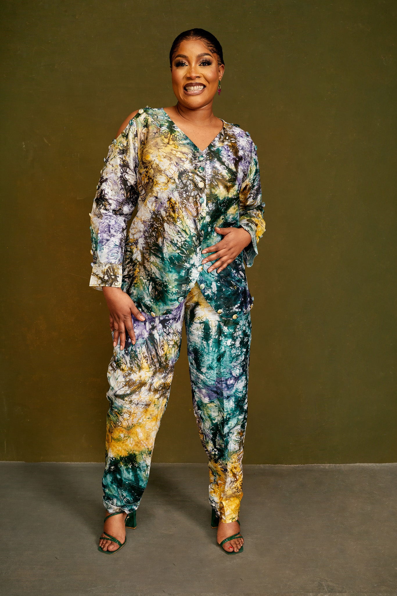 REMI ADIRE PANT SET